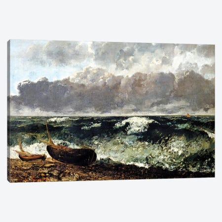 The Stormy Sea (The Wave), 1870 (Musee d'Orsay) Canvas Print #BMN7088} by Gustave Courbet Canvas Art