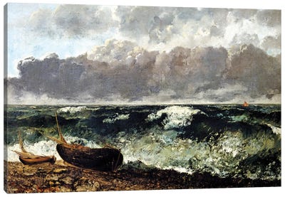 The Stormy Sea (The Wave), 1870 (Musee d'Orsay) Canvas Art Print