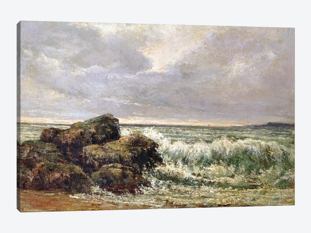 The Wave, 1869 (Pushkin Museum) by Gustave Courbet 1-piece Canvas Artwork