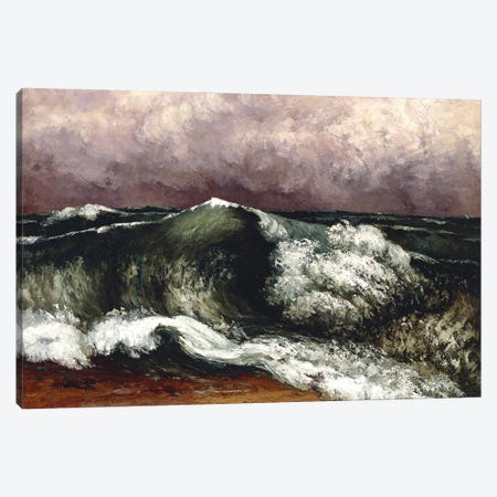 The Wave, 1869 (Private Collection) Canvas Print #BMN7092} by Gustave Courbet Canvas Art Print