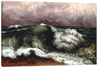 The Wave, 1869 (Private Collection) Canvas Art Print - Gustave Courbet