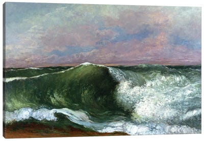 The Wave, 1870 (Private Collection) Canvas Art Print