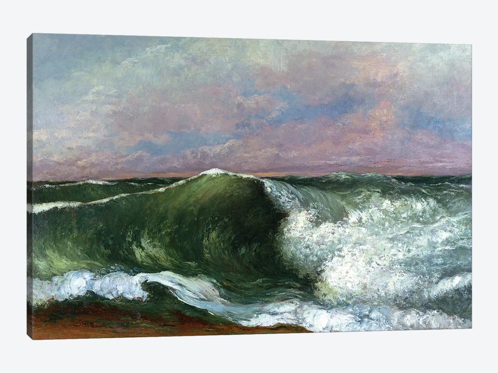 The Wave, 1870 (Private Collection) by Gustave Courbet 1-piece Canvas Art Print