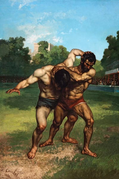 Gustave Courbet: The Wrestlers, 1853 by Gustave Courbet