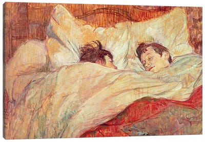 The Bed, c.1892-95 Canvas Art Print - Henri de Toulouse Lautrec