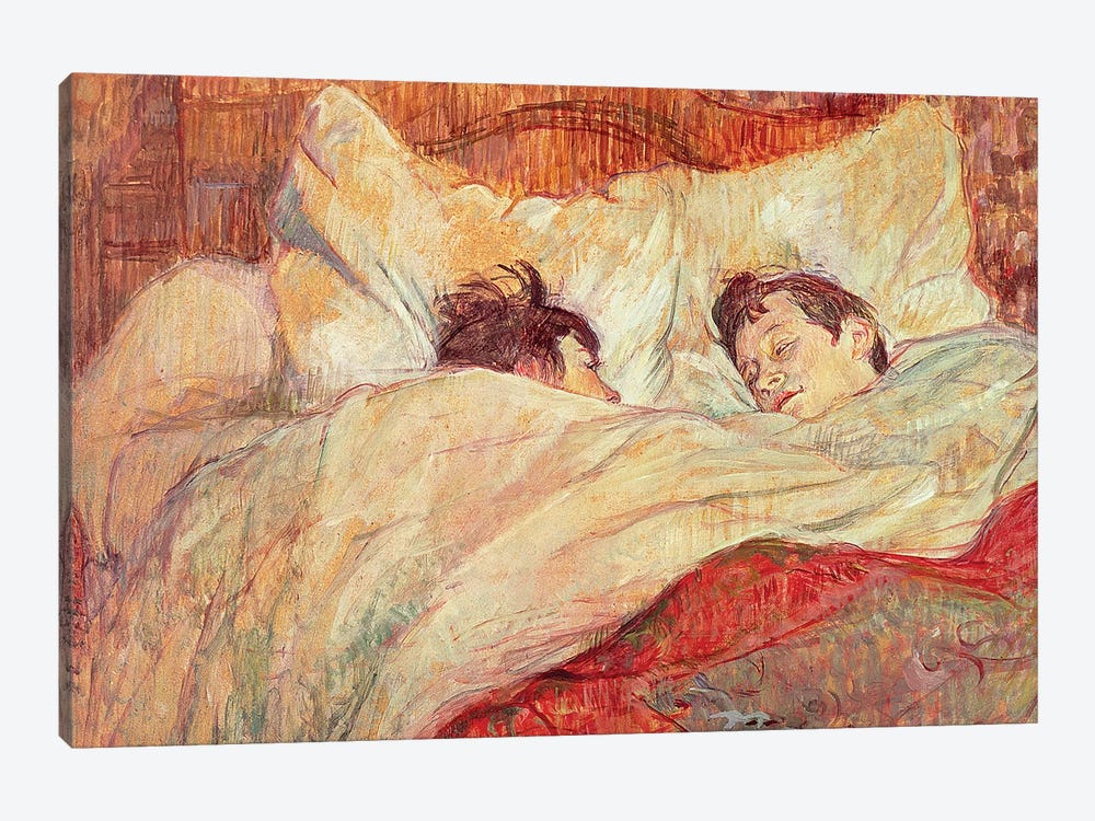 The Bed, c.1892-95 by Henri de Toulouse-Lautrec 1-piece Canvas Art Print