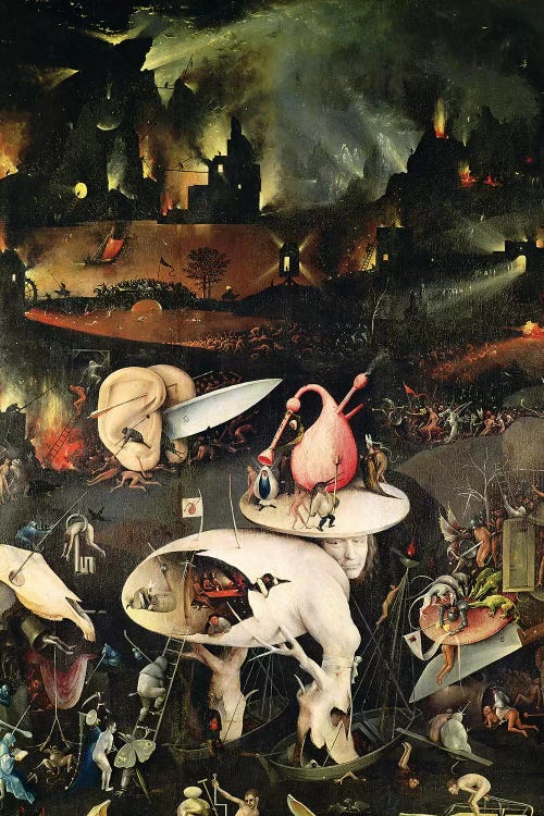 Detail Of Hell, Top Half Of The Right Panel, The Garden Of Earthly Delights, 1490-1500