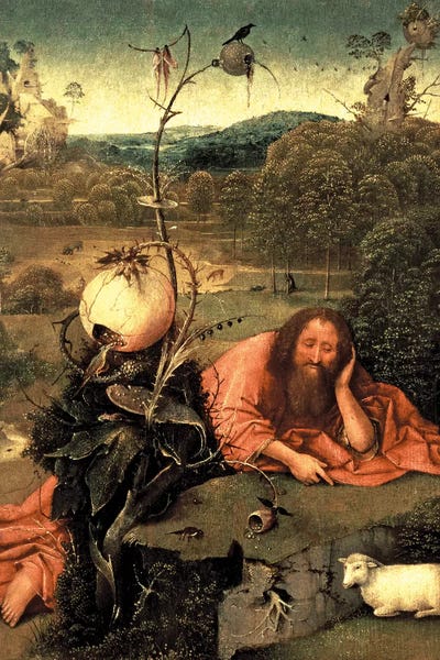 Hieronymus Bosch: St. John The Baptist In Meditation by Hieronymus Bosch