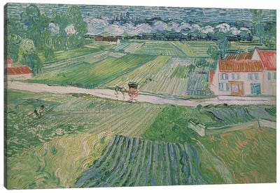 Landscape at Auvers after the Rain, 1890  Canvas Art Print - Post-Impressionism Art