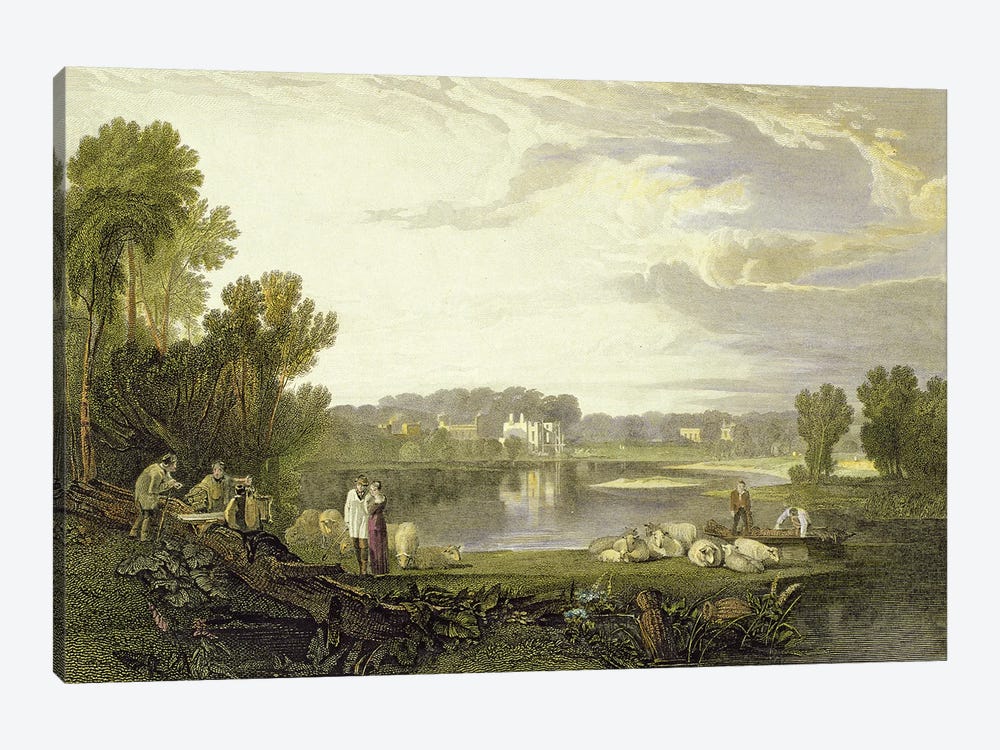 Alexander Pope's Villa, Twickenham, 1811 (John Pye Engraving) 1-piece Canvas Print