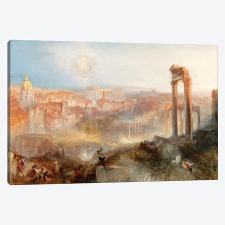 Modern Rome, Campo Vaccino, 1839 Canvas Print #BMN7112} by J.M.W. Turner Canvas Wall Art