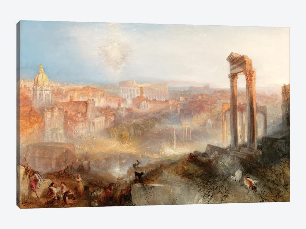 Modern Rome, Campo Vaccino, 1839 by J.M.W. Turner 1-piece Canvas Print