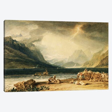 The Lake Of Thun, Switzerland, c.1802-10 Canvas Print #BMN7114} by J.M.W. Turner Canvas Art Print