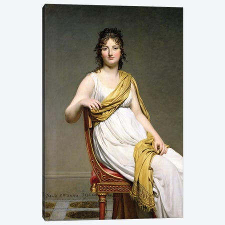 Portrait Of Madame Raymond de Verninac, 1798-99 Canvas Print #BMN7119} by Jacques-Louis David Canvas Art