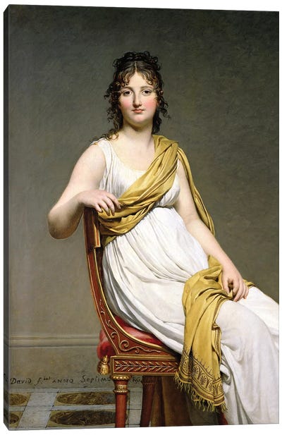 Portrait Of Madame Raymond de Verninac, 1798-99 Canvas Art Print - Neoclassicism Art