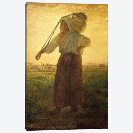 The Return From The Farm (Il Ritorno Dalla Fattoria), 1850 Canvas Print #BMN7121} by Jean-Francois Millet Art Print