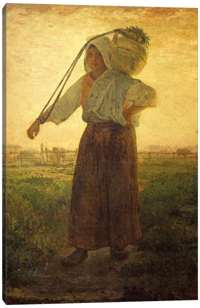 The Return From The Farm (Il Ritorno Dalla Fattoria), 1850 Canvas Art Print - Jean Francois Millet