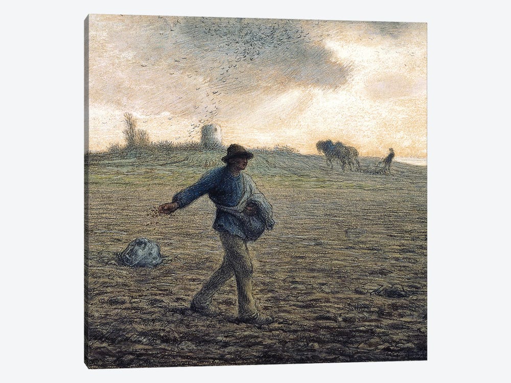 The Sower (Private Collection) by Jean-Francois Millet 1-piece Canvas Wall Art