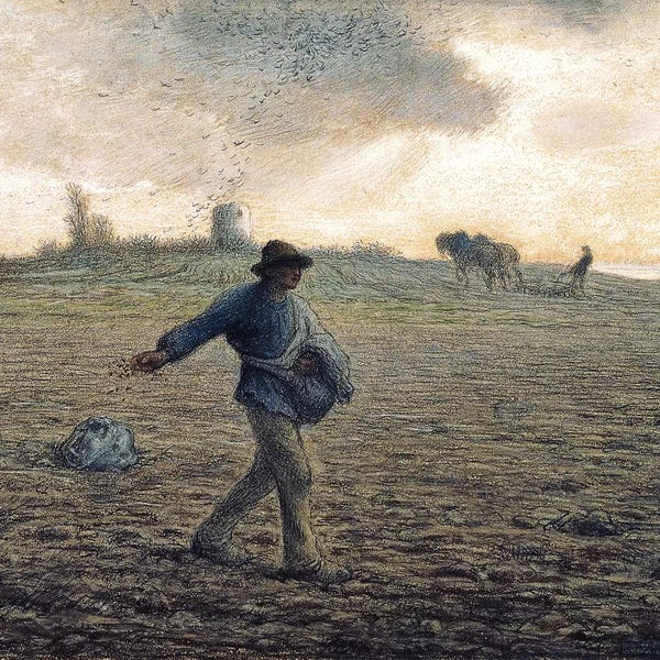 Jean-Francois Millet: The Sower (Private Collection) by Jean-Francois Millet