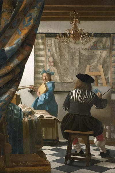 Interiors: The Art Of Painting (Painter In His Studio), c.1665-66 by Johannes Vermeer