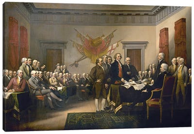Declaration Of Independence, 1817-18 (US Capitol Collection) Canvas Art Print - People Art