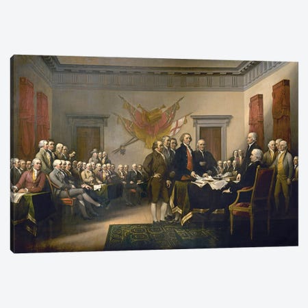 Declaration Of Independence, 1817-18 (US Capitol Collection) Canvas Print #BMN7132} by John Trumbull Canvas Art