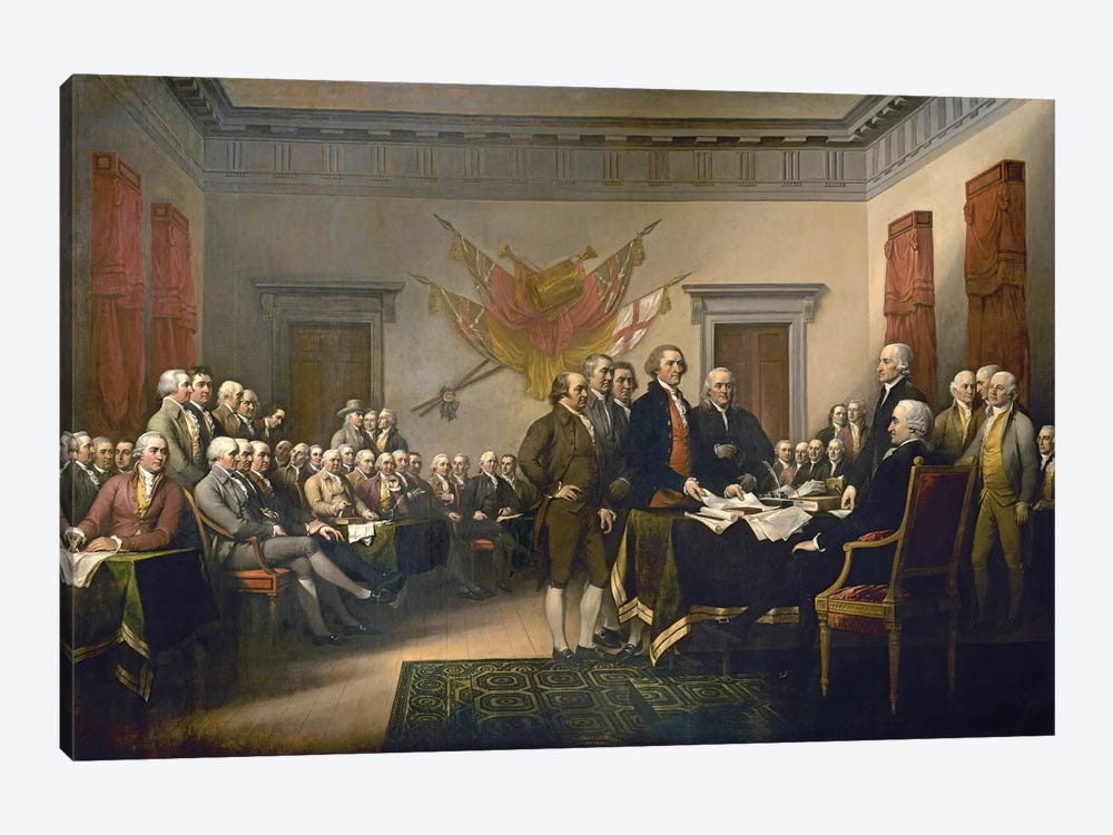 Declaration Of Independence, 1817-18 (US Capitol Collection) by John Trumbull 1-piece Canvas Art Print