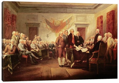 Declaration Of Independence, c.1817 (US Capitol Collection) Canvas Art Print - Educational Art