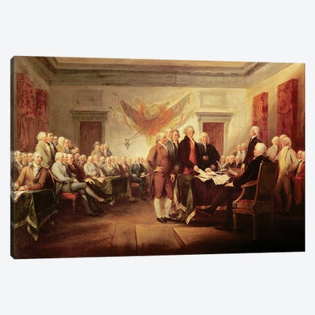 Declaration Of Independence, c.1817 (US Capitol Collection) Canvas Print #BMN7133} by John Trumbull Canvas Art
