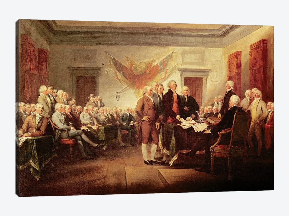 Declaration Of Independence, c.1817 (US Capitol Collection) by John Trumbull 1-piece Canvas Artwork