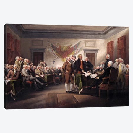 Declaration Of Independence, c.1817 (Yale University Art Gallery) Canvas Print #BMN7134} by John Trumbull Art Print
