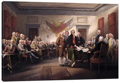 Declaration Of Independence, c.1817 (Yale University Art Gallery) Canvas Art Print - Independence Day