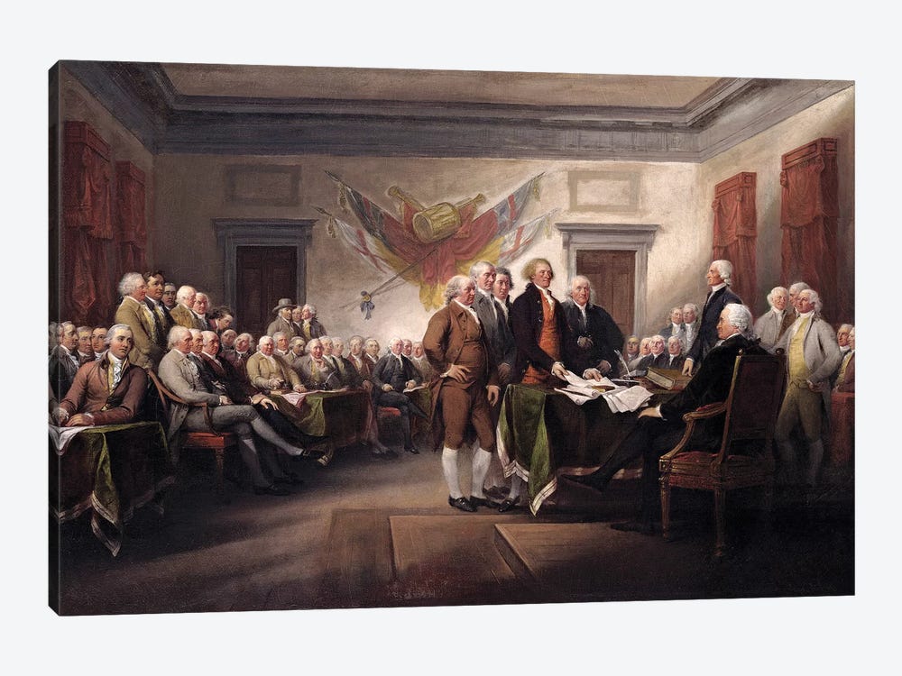 Declaration Of Independence, c.1817 (Yale University Art Gallery) by John Trumbull 1-piece Art Print