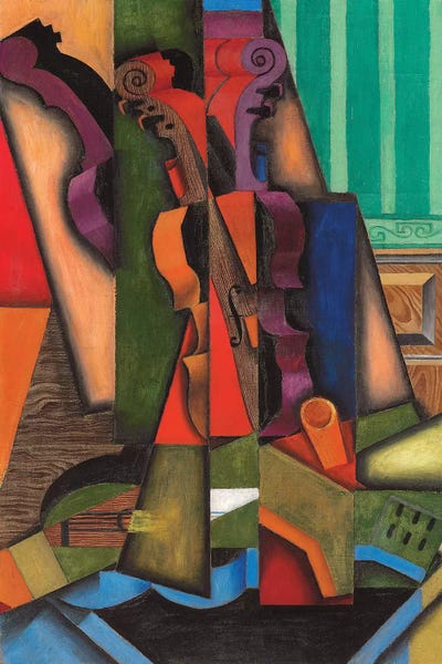 Violins: Violin And Guitar, 1913 by Juan Gris