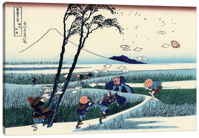 Ejiri In The Suruga Province, c.1830 Canvas Art Print - Katsushika Hokusai