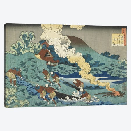 Kakinomoto no Hitomaro, 1835-36 Canvas Print #BMN7152} by Katsushika Hokusai Canvas Art