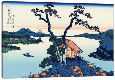 Lake Suwa In The Shinano Province, c.1830 Canvas Art Print - Ocean Art