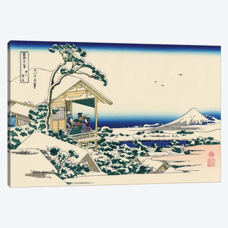 Tea House At Koishikawa, The Morning After Snowfall, c.1830 Canvas Print #BMN7160} by Katsushika Hokusai Art Print