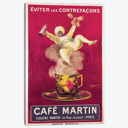 Café Martin Coffee Advertisement, 1921 Canvas Print #BMN7162} by Leonetto Cappiello Canvas Art Print