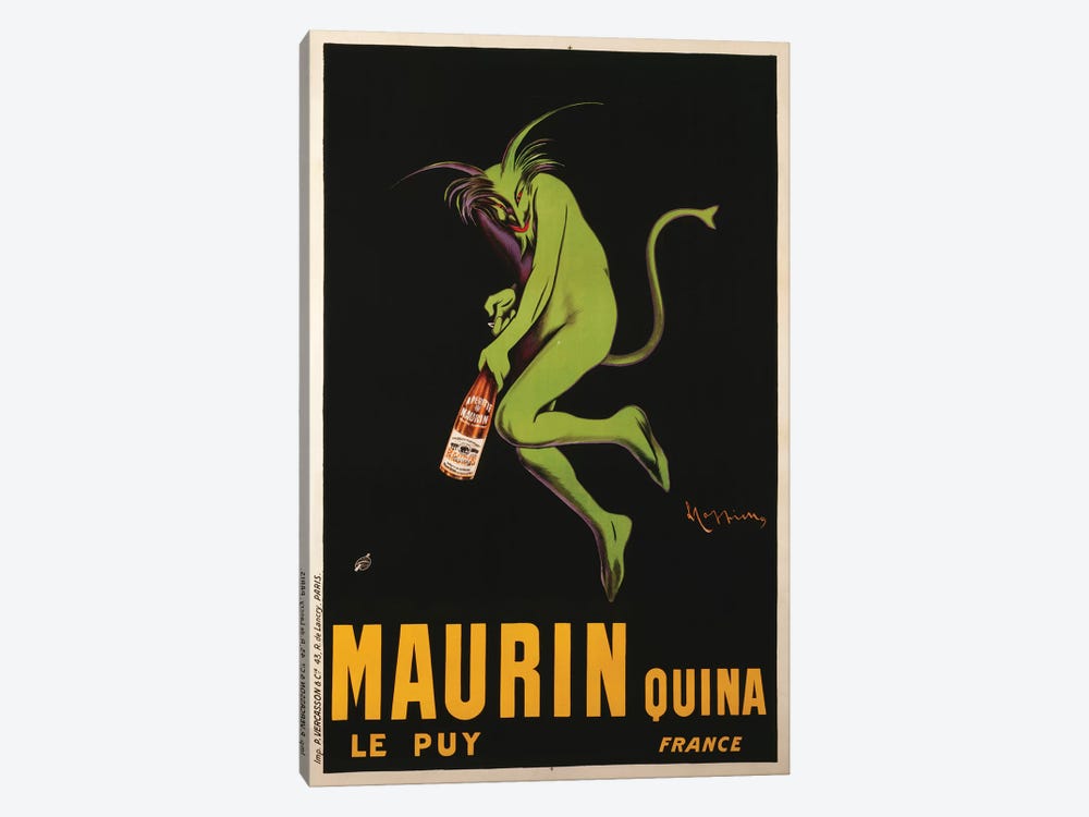 Maurin Quina Advertisement, c.1922 by Leonetto Cappiello 1-piece Canvas Print