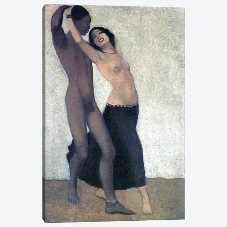 An Afro-European Couple Of Dancers, c.1903 Canvas Print #BMN7165} by Otto Muller Canvas Art