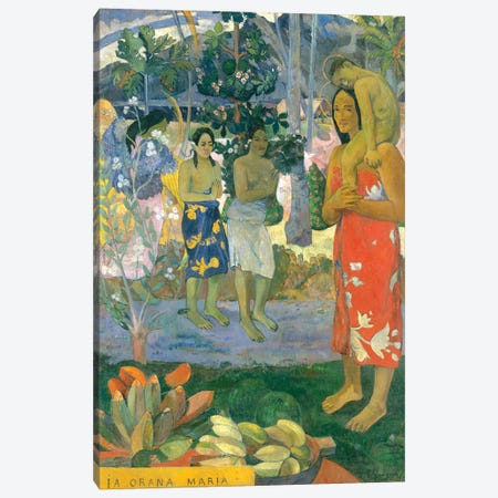La Orana Maria (Hail Mary), 1891 Canvas Print #BMN7167} by Paul Gauguin Canvas Art