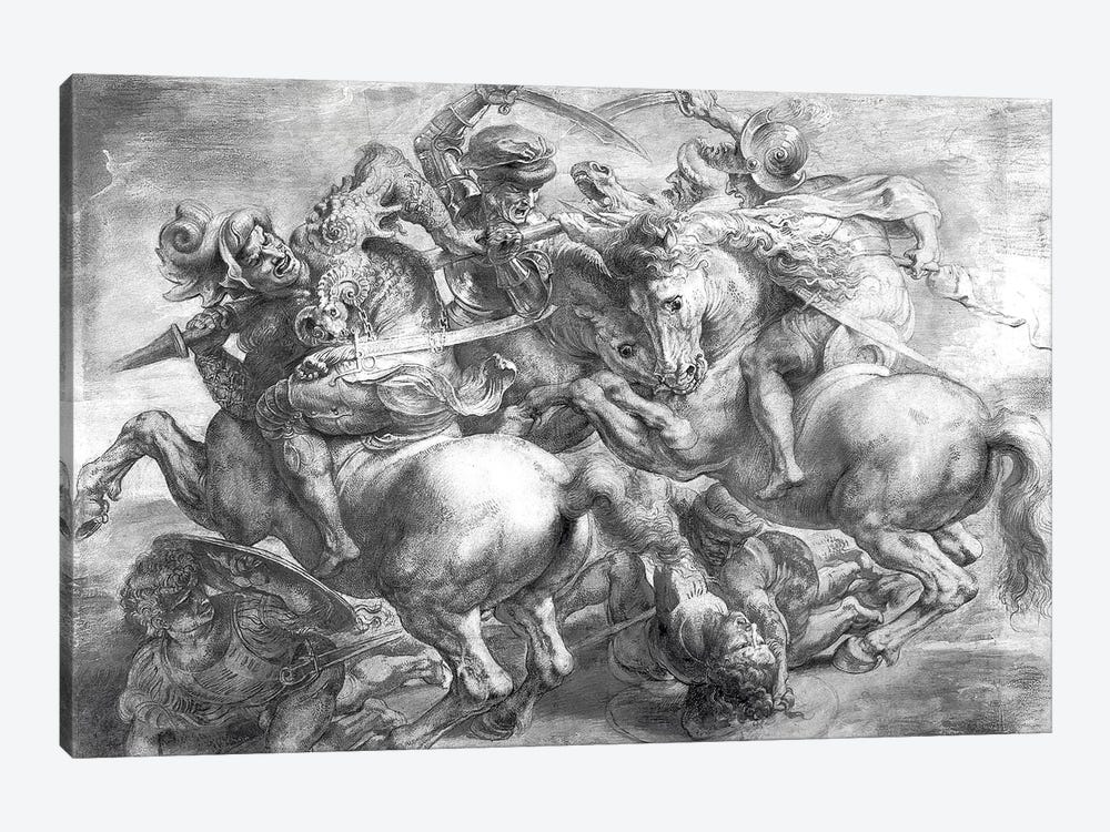 The Battle Of Anghiari (after Leonardo da Vinci) by Peter Paul Rubens 1-piece Canvas Print