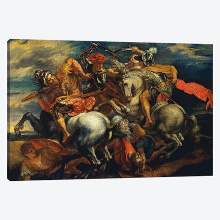 The Battle Of Anghiari (The Fight For The Standard) Canvas Print #BMN7177} by Peter Paul Rubens Art Print
