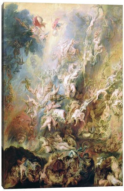 The Fall Of The Damned Canvas Art Print - Peter Paul Rubens