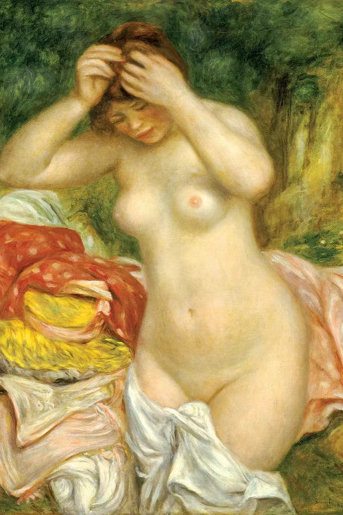 Bather Arranging Her Hair, 1893 by Pierre-Auguste Renoir wall art