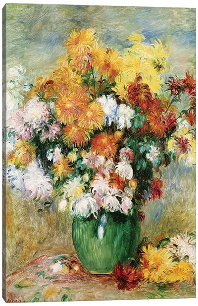 Bouquet Of Chrysanthemums, c.1884 Canvas Art Print - Chrysanthemum Art
