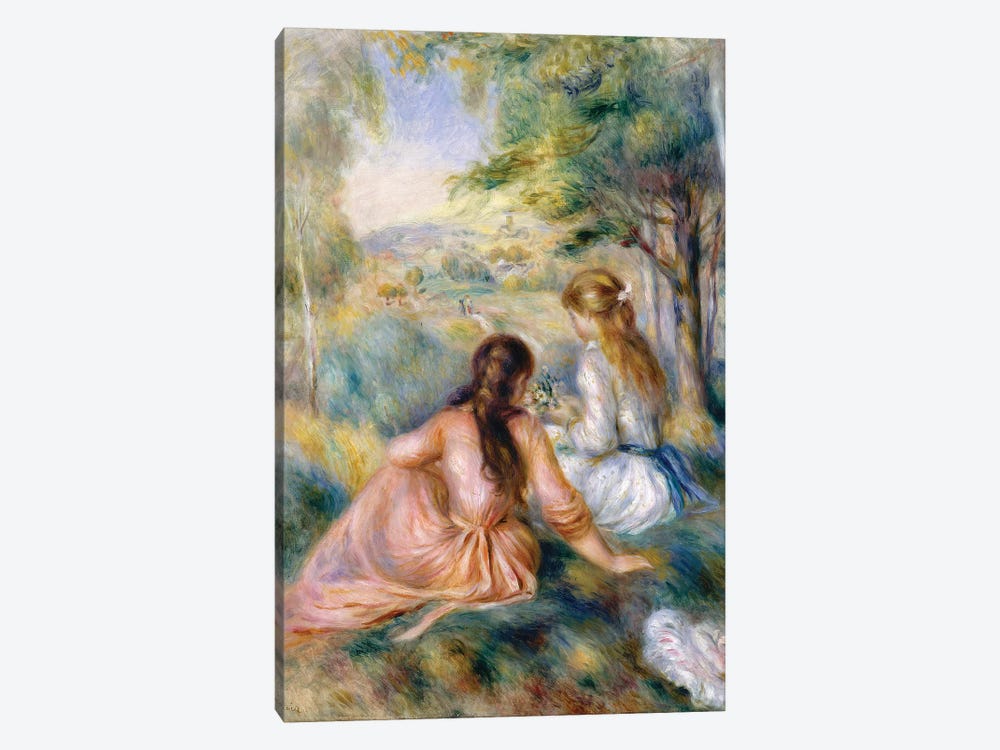 In The Meadow, 1888-92 by Pierre Auguste Renoir 1-piece Canvas Art
