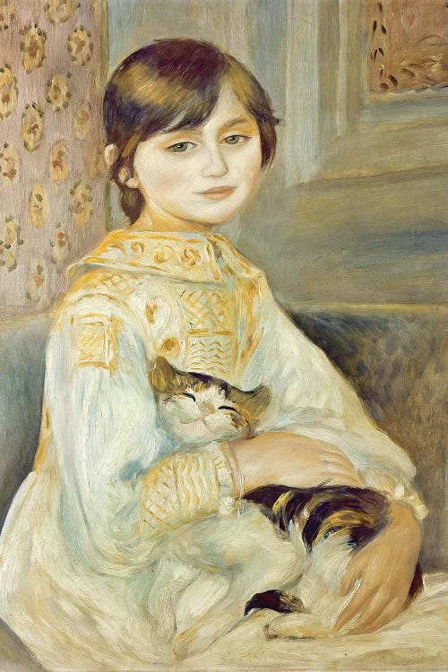 Julie Manet With Cat, 1887 by Pierre-Auguste Renoir wall art