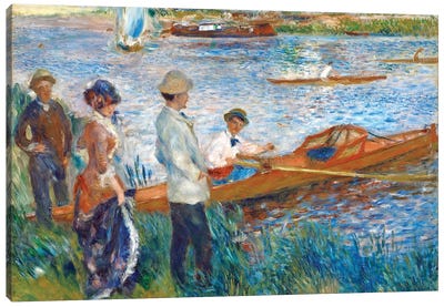 Oarsmen At Chatou, 1879 Canvas Art Print - Pierre Auguste Renoir